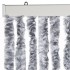 Cortina mosquitera de chenilla blanca y gris 56x185
