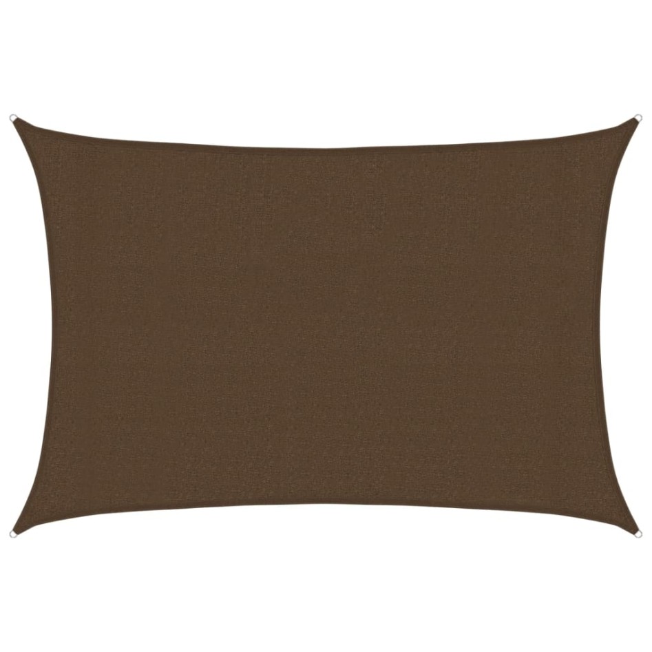 Toldo de vela HDPE marrón 160 g/m² 3x4,5
