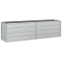 Arriate de acero galvanizado plateado 160x40x45