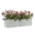 Arriate de acero galvanizado plateado 160x40x45