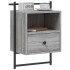 Mesita de noche de pared gris Sonoma 40x30x61