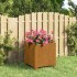 Jardinera con patas acero corten oxidado 32x30x33