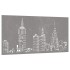 Adorno de pared de jardín acero corten diseño skyline 105x55
