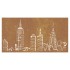 Adorno de pared de jardín acero corten diseño skyline 105x55