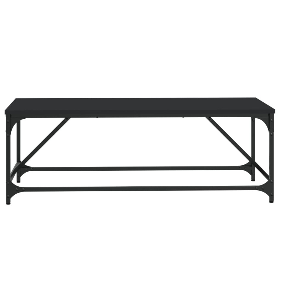 Mesa de centro de madera contrachapada negro 100x50x35