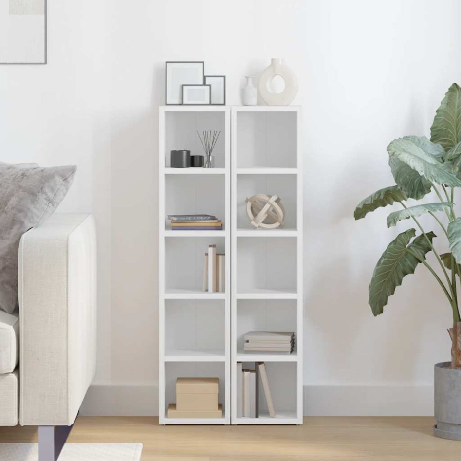 Estantería para CDs 2 uds madera contrachapada 21x16x93,5