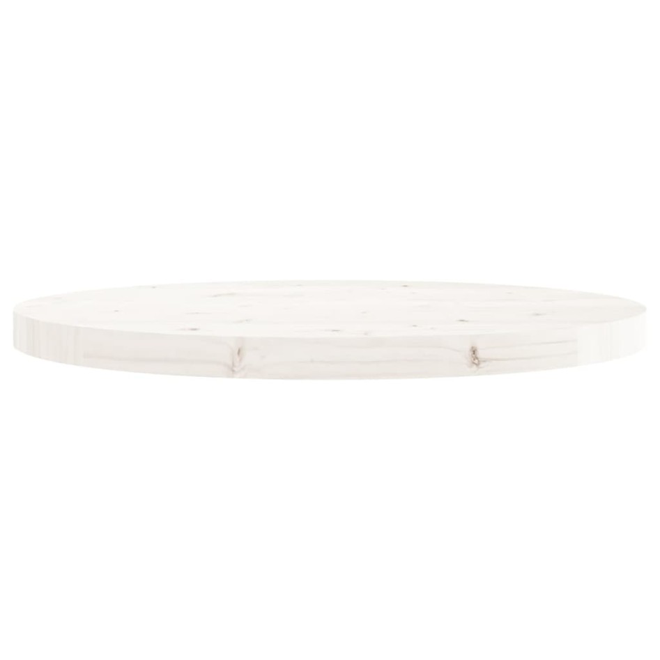 Tablero de mesa redondo madera maciza de pino blanco Ø60x3