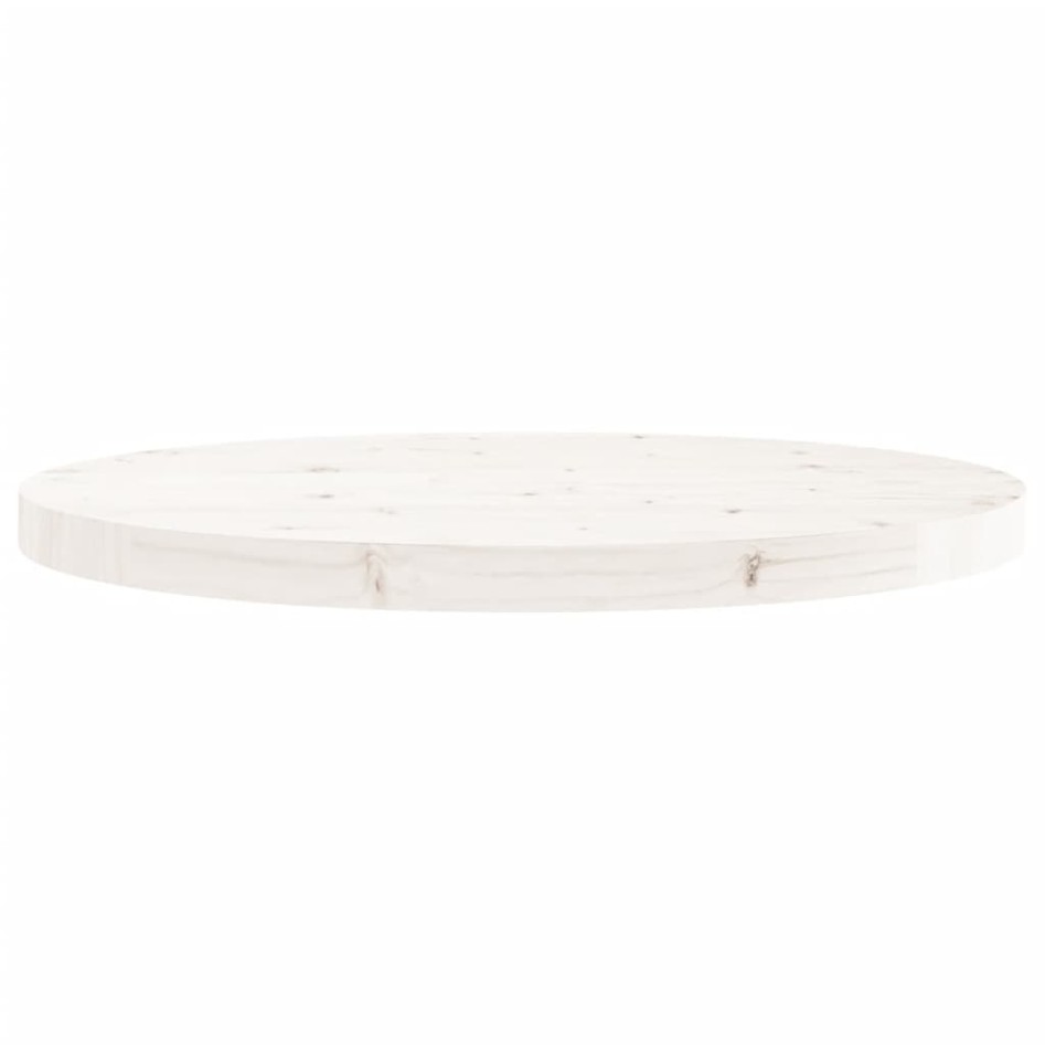 Tablero de mesa redondo madera maciza de pino blanco Ø60x3