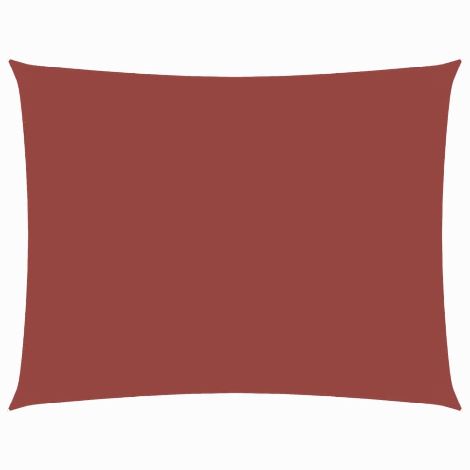 Toldo de vela rectangular tela Oxford terracota 3x4,5