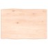 Tablero de mesa madera maciza roble borde natural 60x40x2
