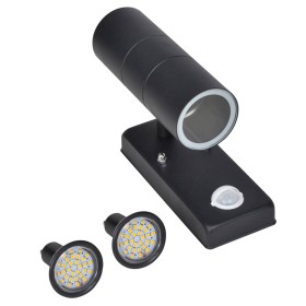 Aplique de pared con sensor y LED, acero inoxidable,