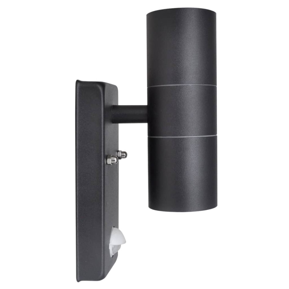 Aplique de pared con sensor y LED, acero inoxidable,