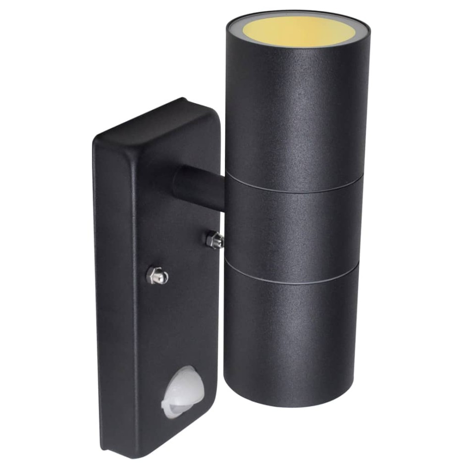 Aplique de pared con sensor y LED, acero inoxidable,