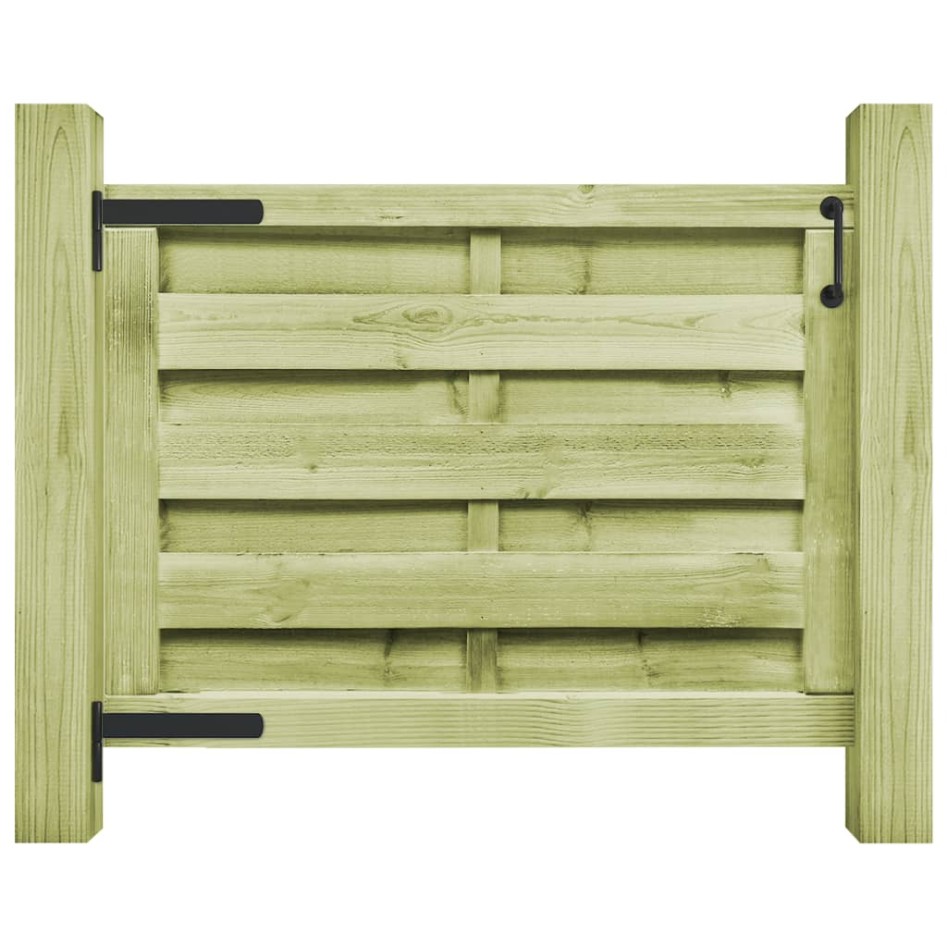Puerta de jardín madera de pino impregnada verde 100x75