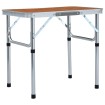 Mesa de camping plegable aluminio 60x45 cm