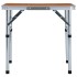 Mesa de camping plegable aluminio 60x45
