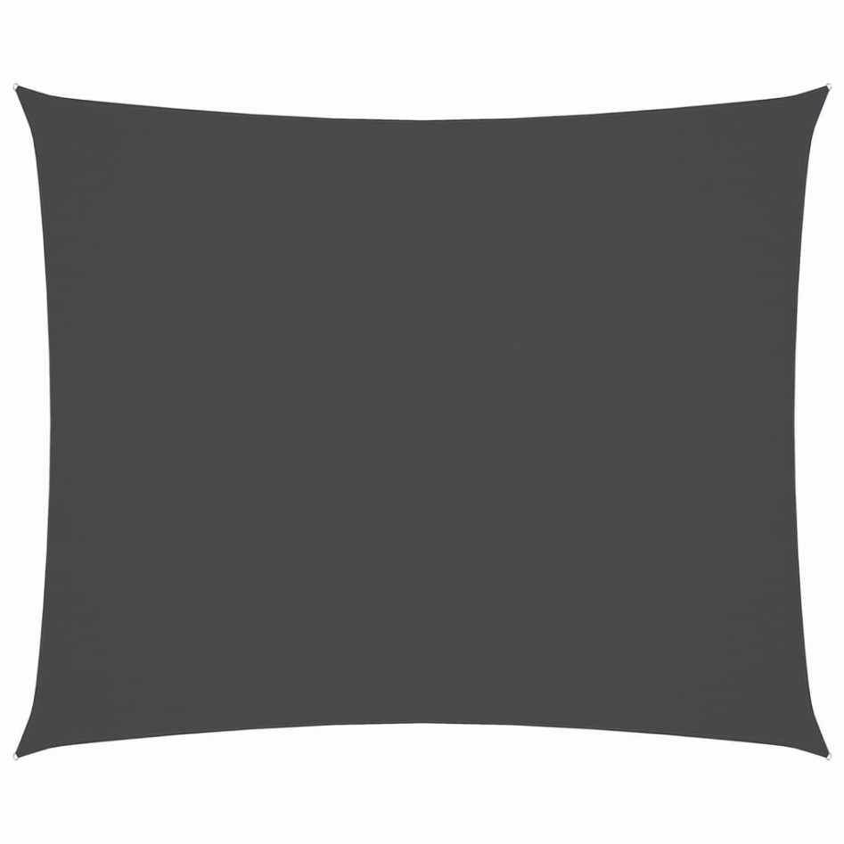 Toldo de vela rectangular tela Oxford gris antracita 3x4