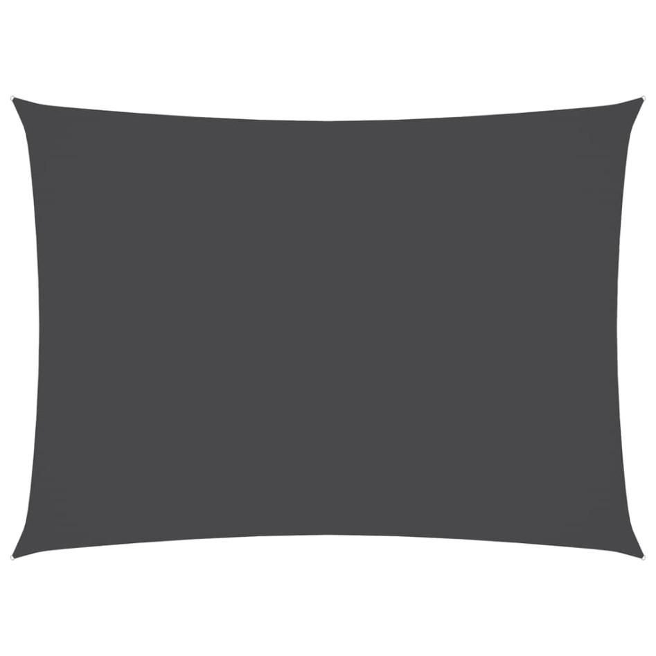Toldo de vela rectangular tela Oxford gris antracita 3x5