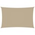 Toldo de vela rectangular tela Oxford beige 2,5x5