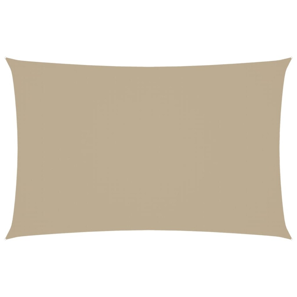 Toldo de vela rectangular tela Oxford beige 2,5x5