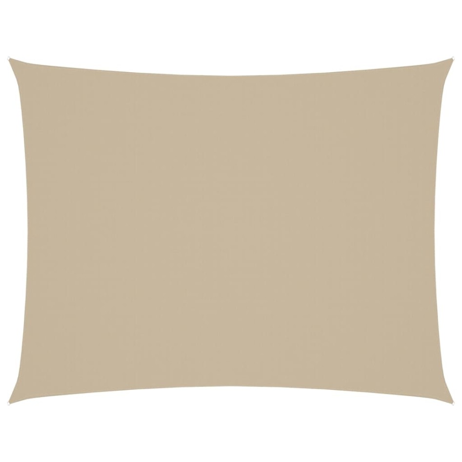 Toldo de vela rectangular tela Oxford beige 3x4,5