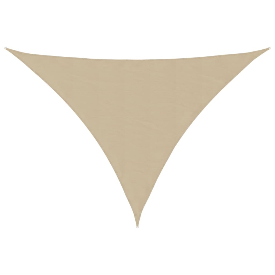Toldo de vela triangular tela Oxford beige 4x4x5,8