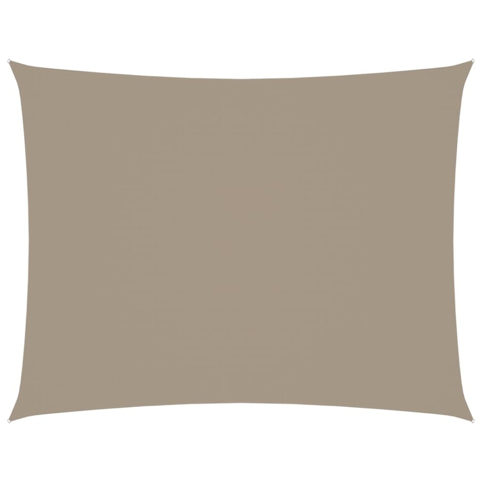 Toldo de vela rectangular tela Oxford gris taupe 2,5x3,5