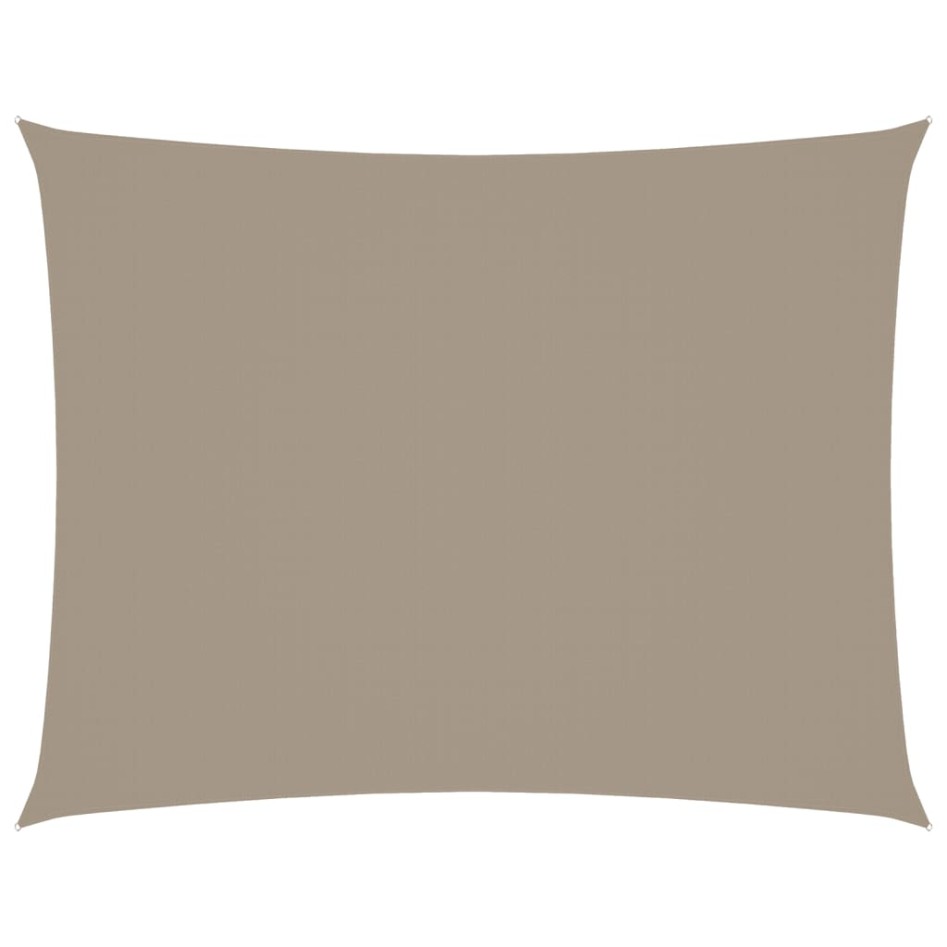 Toldo de vela rectangular tela Oxford gris taupe 3x4