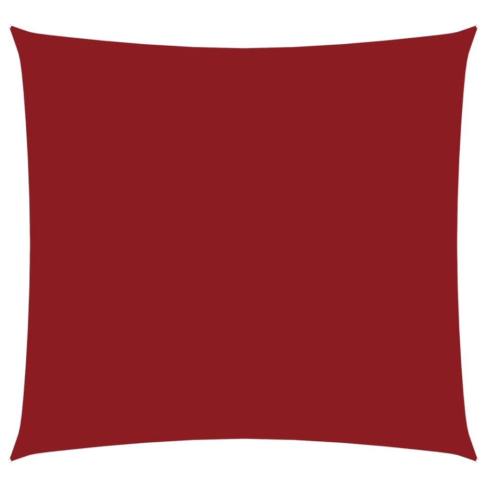 Toldo de vela cuadrado tela Oxford rojo 3,6x3,6