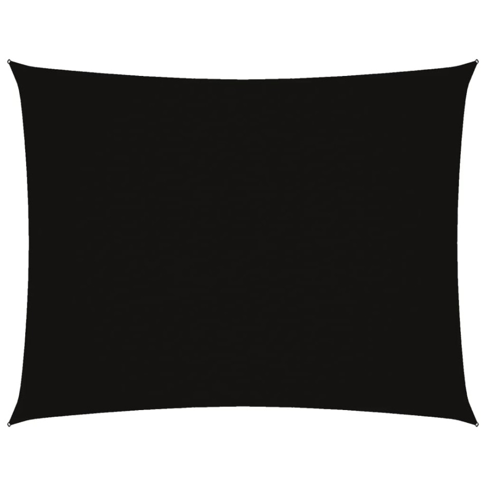 Toldo de vela rectangular tela Oxford negro 3x4