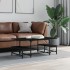 Mesa de centro madera contrachapada negro 100x50,5x40