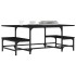 Mesa de centro madera contrachapada negro 100x50,5x40