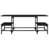 Mesa de centro madera contrachapada negro 100x50,5x40