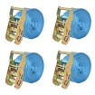 Correas de sujeción de trinquete 4 uds 2 T 6mx38mm azul