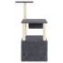 Rascador para gatos con postes de sisal gris oscuro 109,5