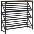 Mueble zapatero madera de ingeniería roble ahumado 90x30x85