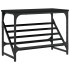 Mueble zapatero de madera de ingeniería negro 60x30x45