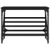 Mueble zapatero de madera de ingeniería negro 60x30x45