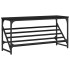 Mueble zapatero de madera de ingeniería negro 90x30x45