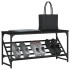 Mueble zapatero de madera de ingeniería negro 90x30x45