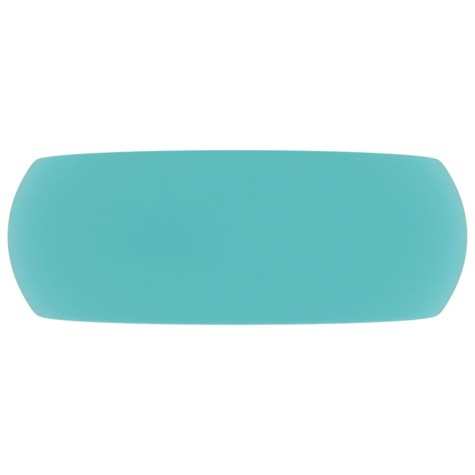 Lavabo de lujo redondo cerámica verde claro mate 40x15