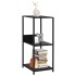 Estantería pequeña madera de ingeniería negro 33,5x39,6x79,7