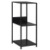 Estantería pequeña madera de ingeniería negro 33,5x39,6x79,7