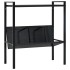 Estantería de 2 niveles madera de ingeniería negro 52x28x59