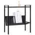 Estantería de 2 niveles madera de ingeniería negro 52x28x59