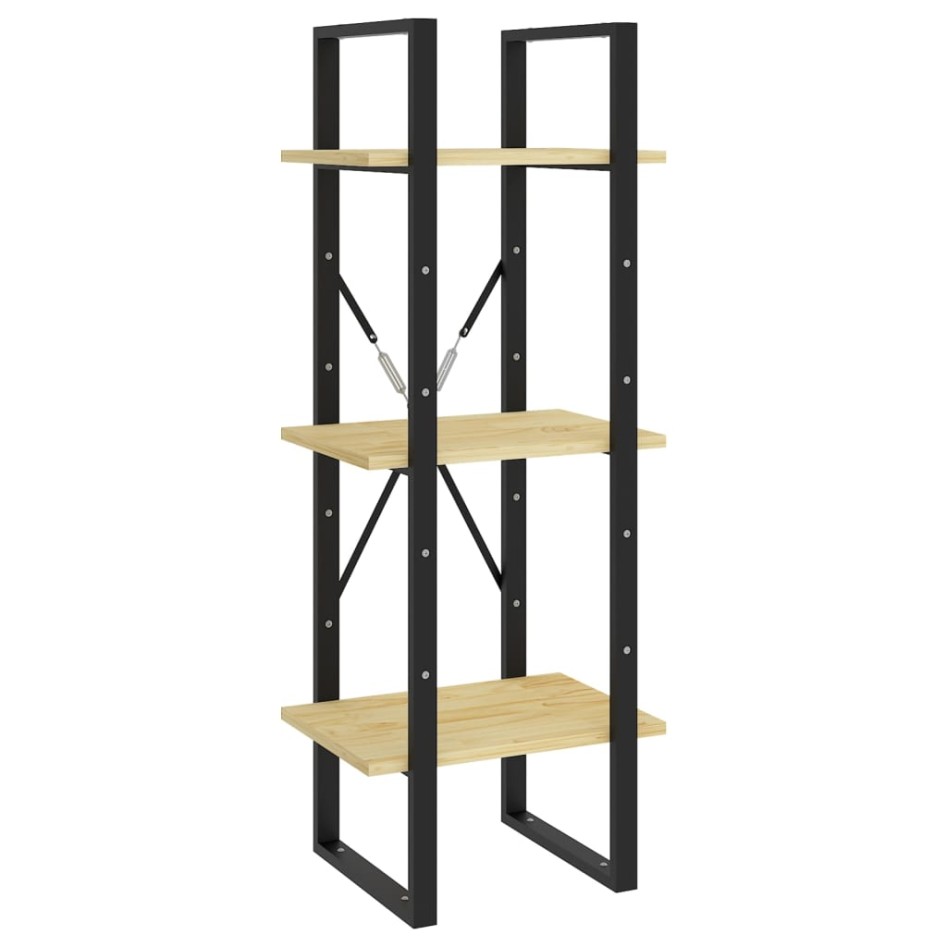 Estantería de 3 niveles madera maciza de pino 40x30x105