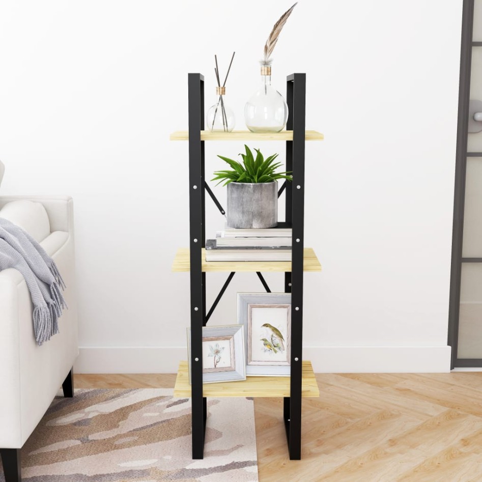 Estantería de 3 niveles madera maciza de pino 40x30x105