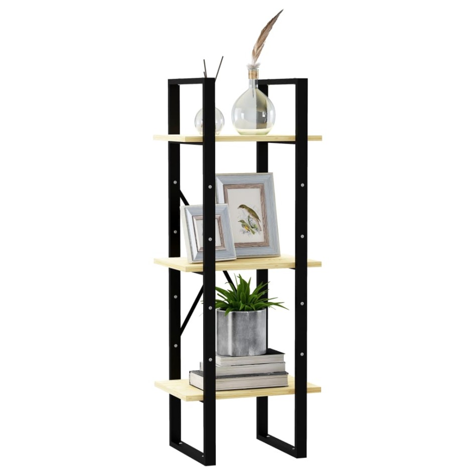 Estantería de 3 niveles madera maciza de pino 40x30x105