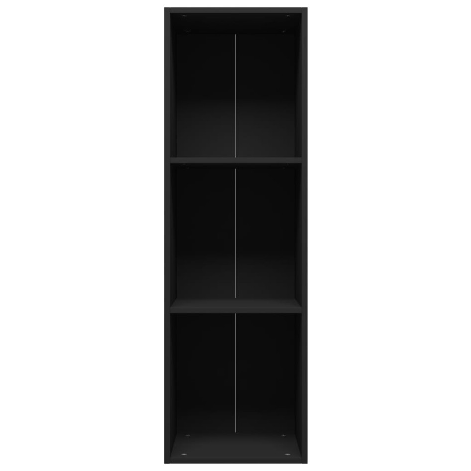 Estantería libros/mueble TV contrachapada negro 36x30x114