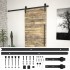 Kit de herrajes para puertas correderas SKIEN acero negro
